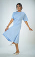Light Blue Satin Knot Dress