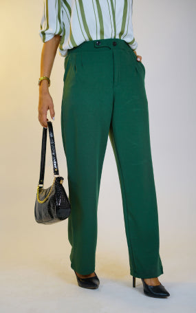 Dark Green Relaxed Fit Trouser