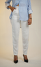 White High Waist Pleated Trouser