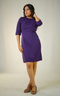 Purple A-Line Midi Dress