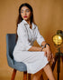 White Fit And Flare Shirt Dress